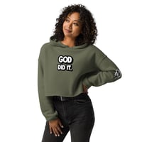 Image 4 of God Did It Women's Crop Hoodie