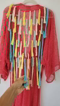 Image 1 of Red Dress Fringes Kimono