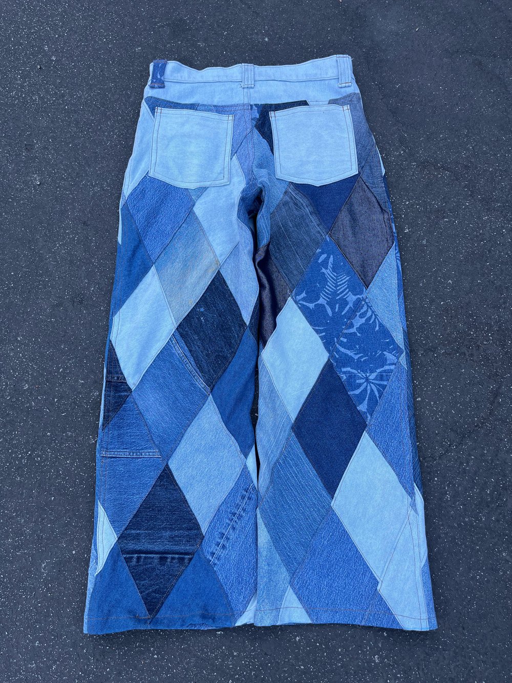 Image of Denim diamond pants 