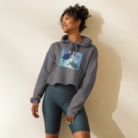 Image 3 of Crop Hoodie with Turtles