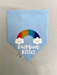 Image 2 of Rainbow Kisses / April Showers Reversible Bandana 