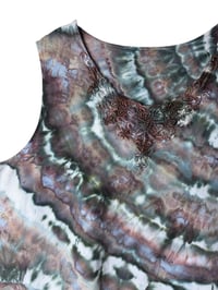 Image 4 of ♻️ UPCYCLED 3X 4X Plus Lace Tank Top in Moody Agate Ice Dye