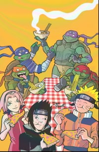 TEENAGE MUTANT NINJA TURTLES AND NARUTO #1 ( Dan Parent FOIL VIRGIN VARIANT)