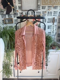 Image 1 of Mauve button up