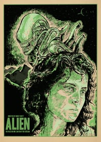 Alien Illustration Poster