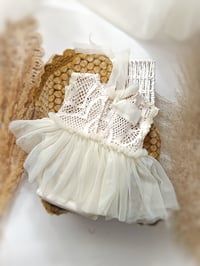 Image 2 of Baby girl photoshoot outfit | Mia | 0-3 months |cream