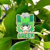 Image 1 of Go Green Wooden Pin
