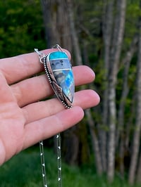 Image 1 of Turquoise/Moonstone/Labradorite Talisman