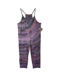Image 2 of S/M Cotton Blend Knit Pocket Jumpsuit in Muted Agate Ice Dye