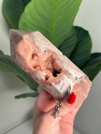 Image 3 of BUBBLY SUGAR PINK AMETHYST TOWER WITH RUTILE -BRAZIL- #10