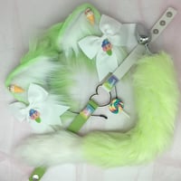 Green / white 🍦Kitten petplay set 