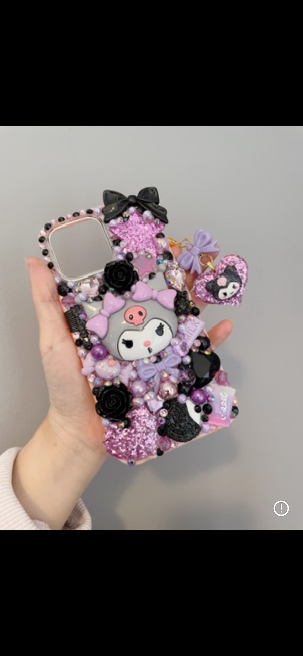 Kawaii Kuromi Purple Bling Phone Case