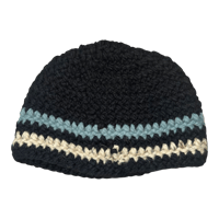 Black n Blue Crochet Beanie