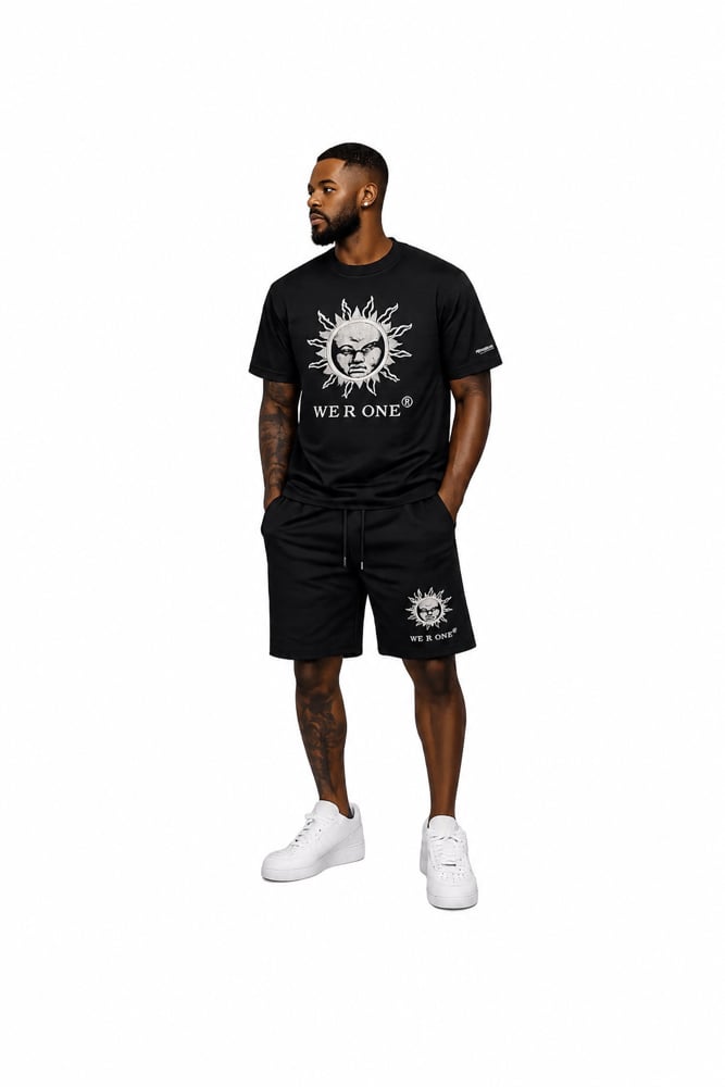 Image of MEN DRI FIT SHORT SET - BLACK