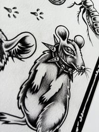 Image 2 of Rats Flash Sheet (black and grey) 