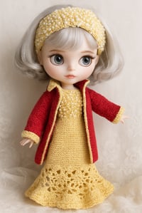 Image 2 of Blythe doll with crochet outfit Holidays edition 