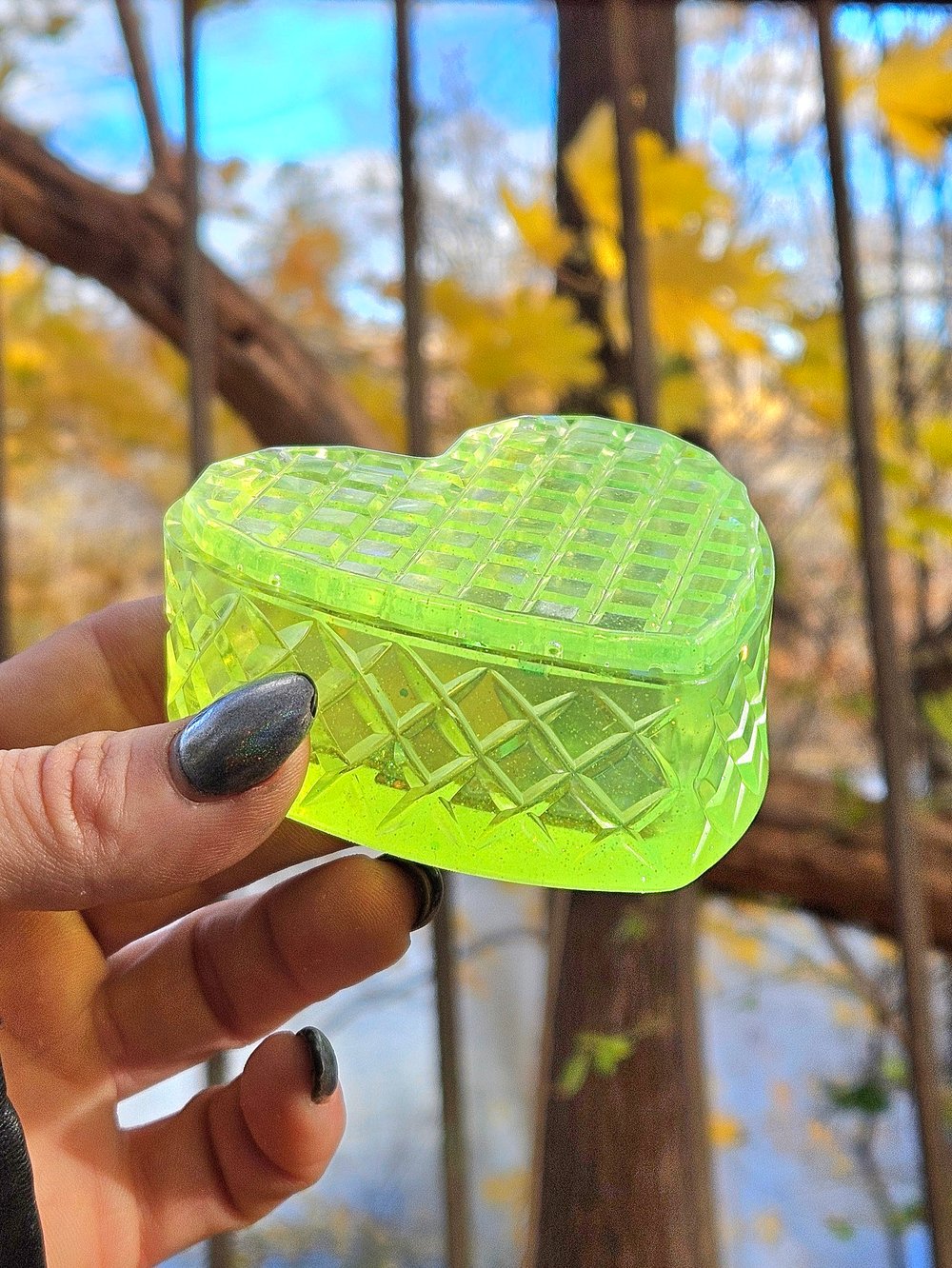 Image of Neon Green Heart Box
