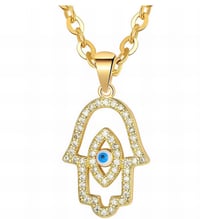 Image 1 of     Golden Protection Evil Eye Necklace