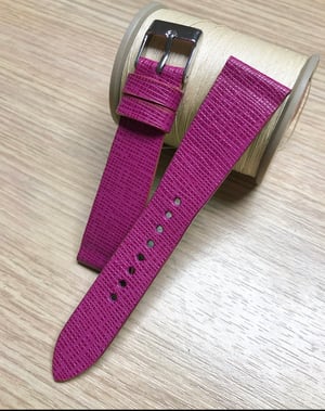 Image of Orchid Saffiano Calfskin -hourglass cut- Watch Strap