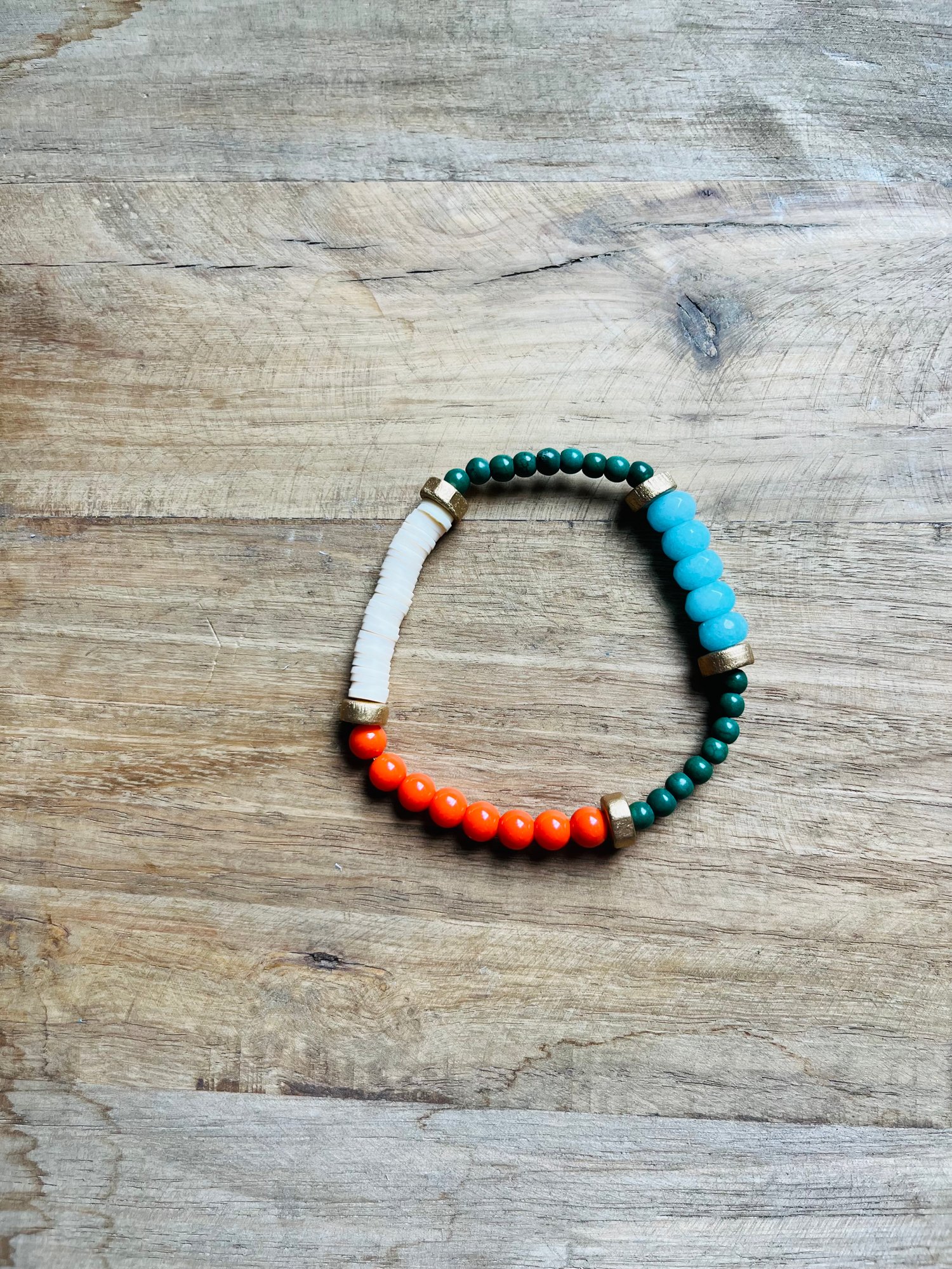 Image of Orange and green multi bracelet 