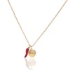 Collana cuore ricamato e corno