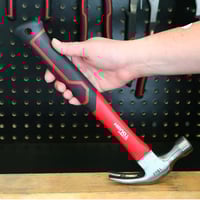 Image 3 of Hyper Tough 16-Ounce Claw Hammer with Fiberglass Handle