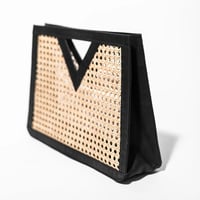 Image 3 of Rattan Clutch (NEW) Black