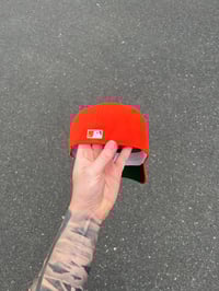 Image 3 of  GREEN BRIM ORANGE MONTREAL EXPOS CUSTOM FITTED  CAP
