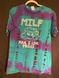 Image 1 of MEDIUM MILF Man I Love Frogs Tie Dye Shirt 3