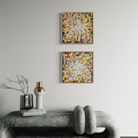 Image 7 of 'Blooms 45', diptych - 43x43cm each, FRAMED