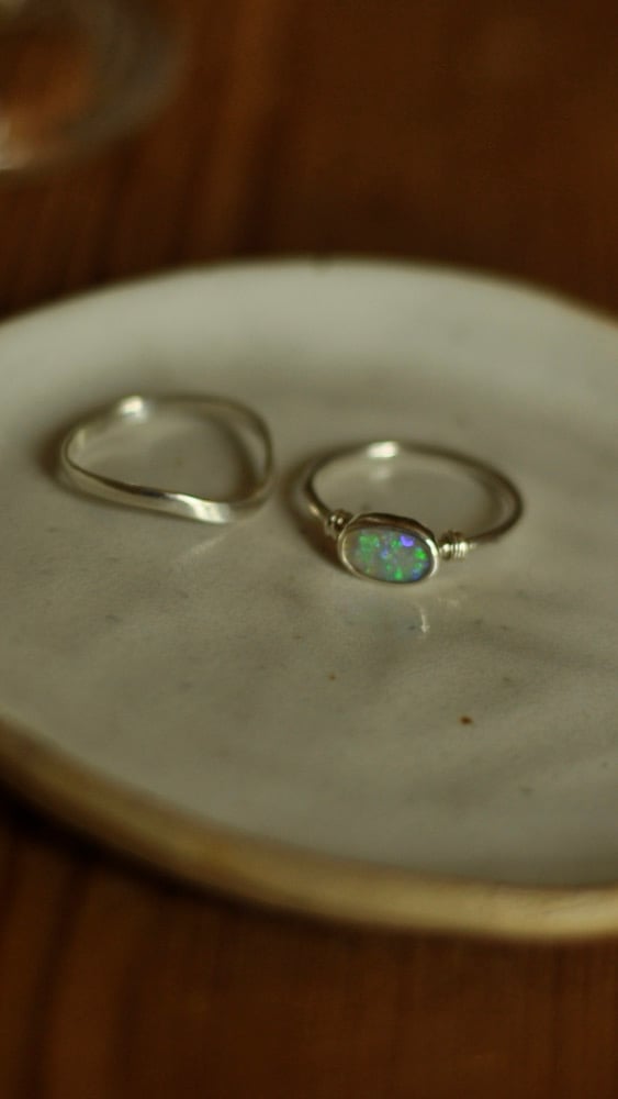 Image of Crystal Opal Stapelringe