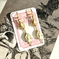 Golden Cameo Drop Earrings