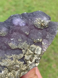 Image 18 of Purple Botryoidal Fluorite With Cubic Pyrite Specimen #447 