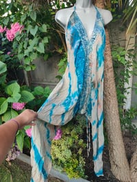 Image 3 of Mykonos tie dye jewelled jumpsuit - Beige