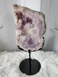 Image 1 of 4.4lb Pink Amethyst Agate Crystal Slab with Custom Stand