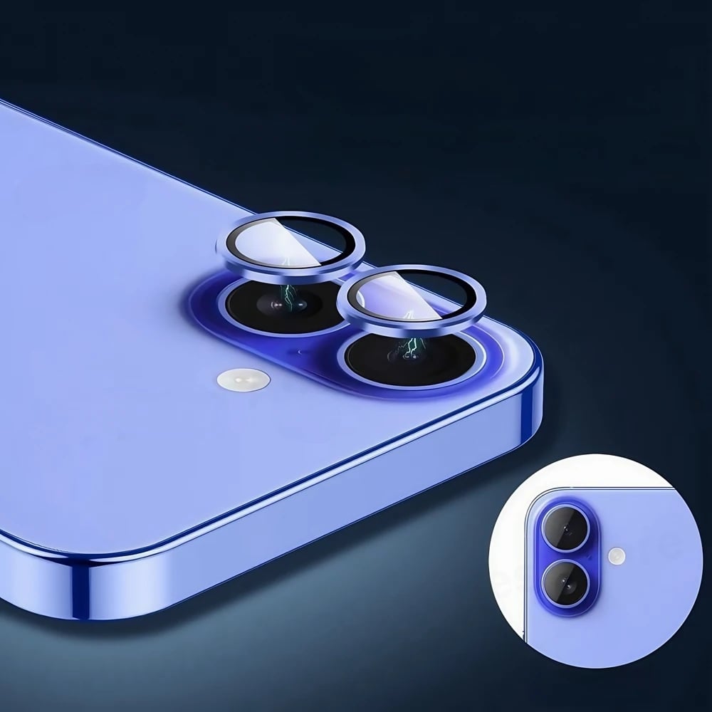 Image of Aluminum Metal Ring Camera Protector For iPhone 17 17Air Rear Lens Tempered Glass Cover For iPhone 1