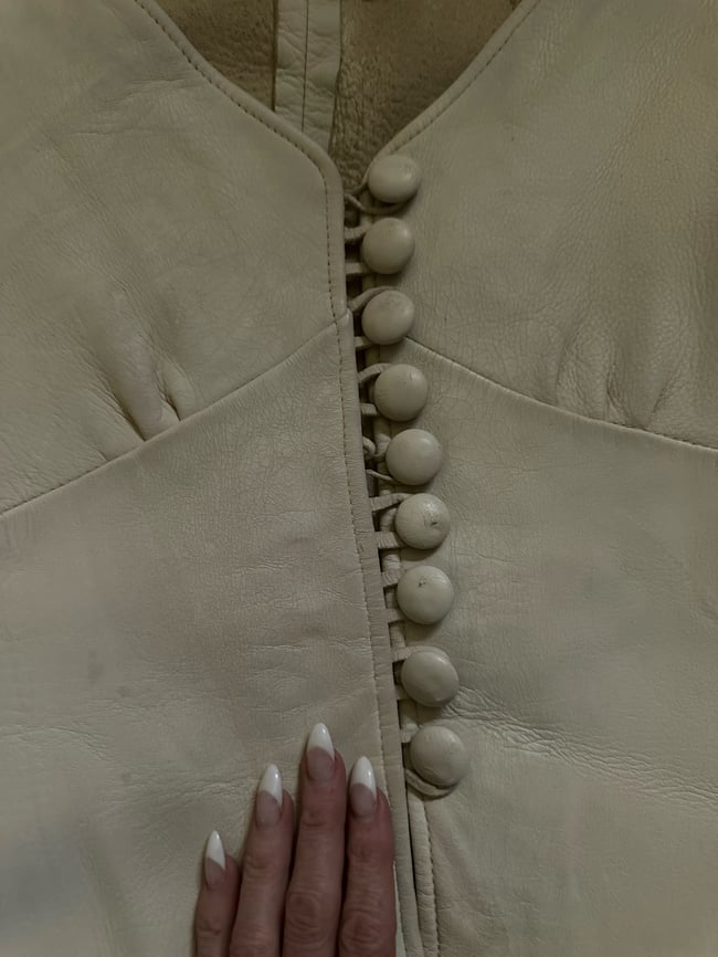 late 1960s North Beach Leather bone leather jacket