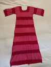 early 70s Mexican cotton and crochet maxi dress 