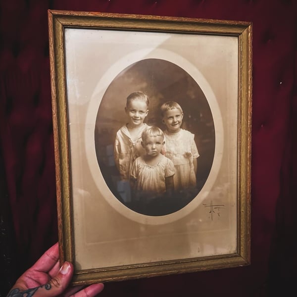 Image of Framed Spooky Children Portrait 
