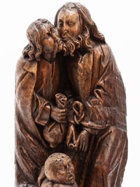 Image 3 of The Kiss of Judas (Germany, 15th century), wooden sculpture, 46 x 16 x 9 cm