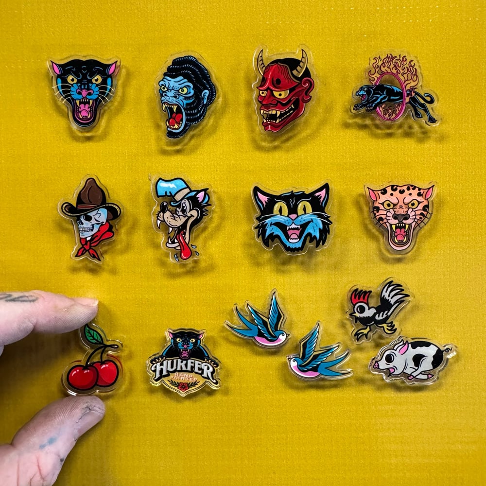 12 Pack of Acrylic Pins