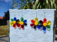 Image of Rainbow Flower Earrings 