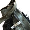 Patrick Stephan Spiral Zip Tassel Cow Hide Leather Bag  