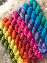 Image 5 of Hand Dyed 8ply Merino Wool Rainbow Selection 