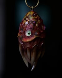 Image 8 of Little Monster Toothy pendant, OOAK,