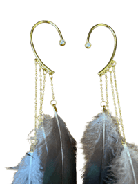 Image 4 of Medicine Wing Ear Cuff Earrings 