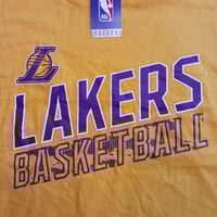 Image 5 of NBA Los Angeles Lakers T Shirt Mens Size XL Yellow Short Sleeve Cotton Tee