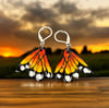 Monarch butterfly wing earings