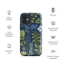 Image 8 of Art Nouveau Inspired Blue Boho Floral Tough Case for iPhone®