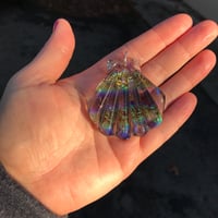 Image 4 of Dark Side Rainbow Dichroic Seashell